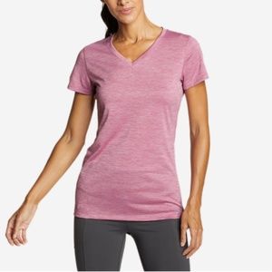 Eddie Bauer Resolution V-Neck T-Shirt Wicking NWOT